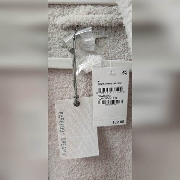 Barefoot Dreams CozyChic Heathered Ombre Robe Almond XL $182 New NWT pockets - Picture 4 of 5